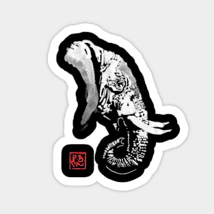 elephant in black Sticker